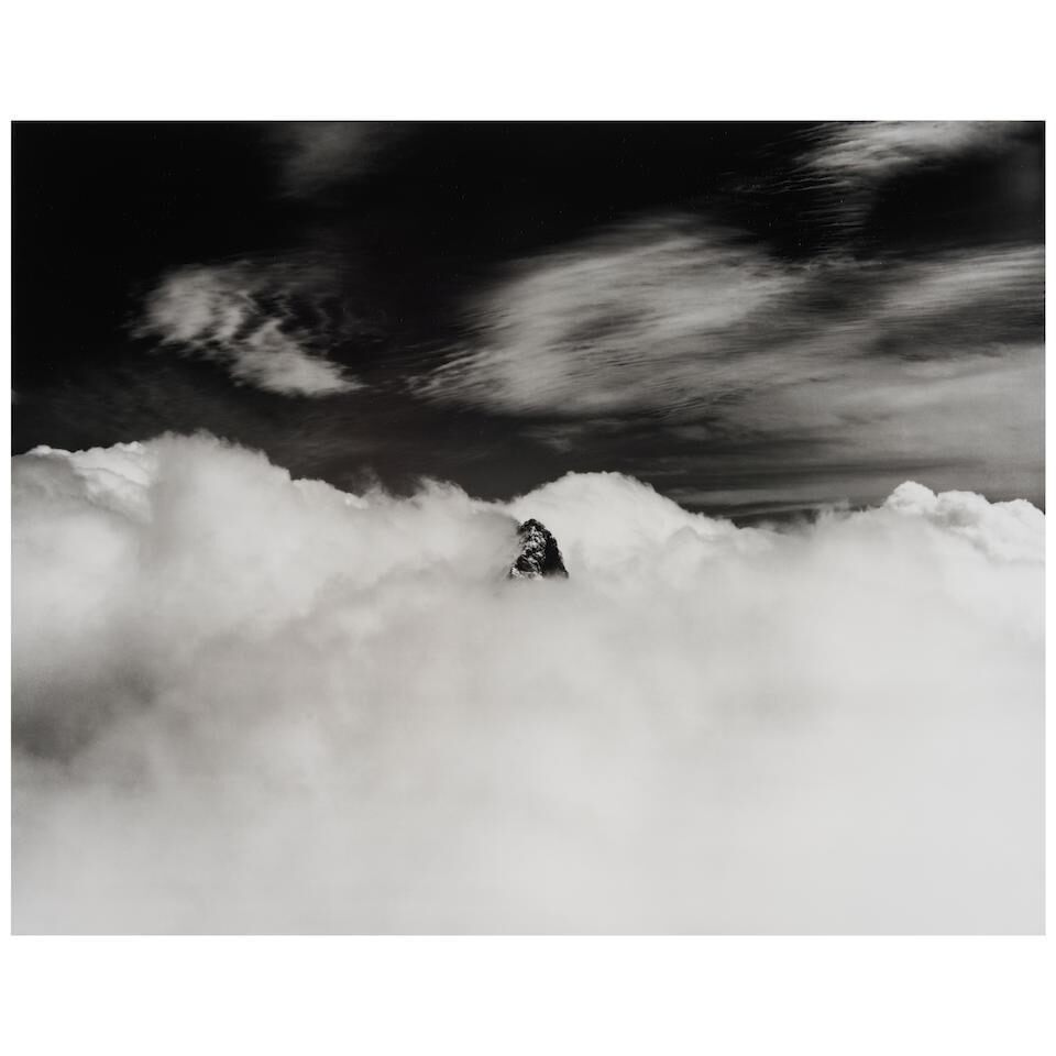 Tip of the Matterhorn Above a Sea of Storm Clouds, from the West, Italy/Switzerland