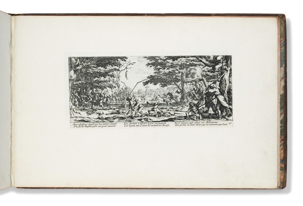 LES MISÈRES ET LES MAL-HEURS DE LA GUERRE. REPRESENTEZ PAR JACQUES CALLOT NOBLE LORRAIN ET MIS EN LUMIERE PAR ISRAEL SON AMY. PARIS : 1633