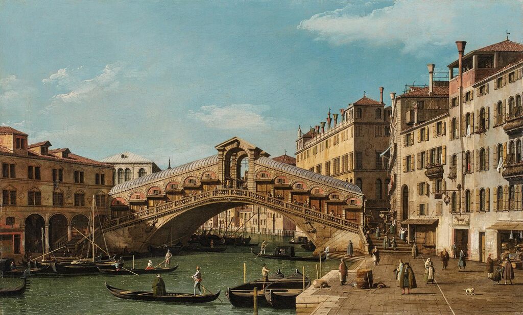 Venice, A View of the Rialto Bridge