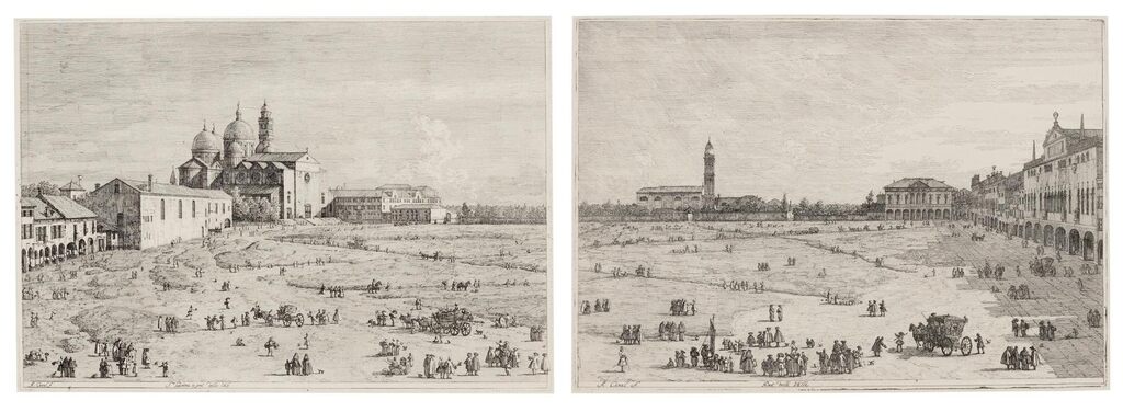 S. Giustina in Prà della Valle (left half) & Prà della Valle (right half)