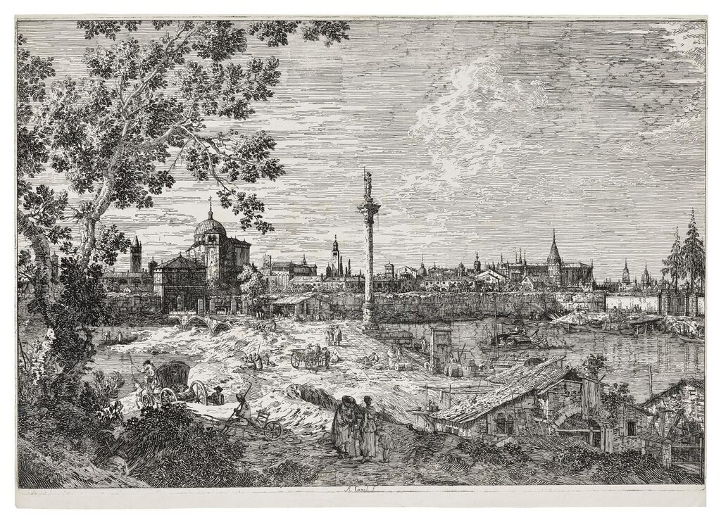 Imaginary View of Padua, from: Vedute altre prese da i luoghi altre ideate da Antonio Canal