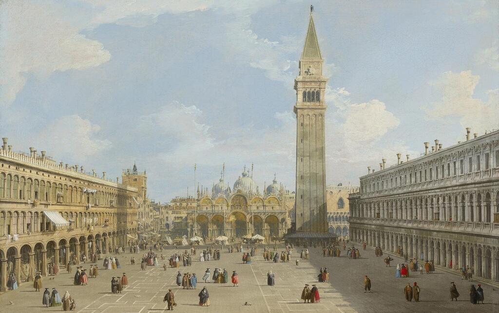 The Piazza San Marco, Venice, looking east towards the basilica