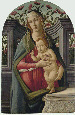 The Madonna and Child, with a pomegranate, in an alcove with roses behind