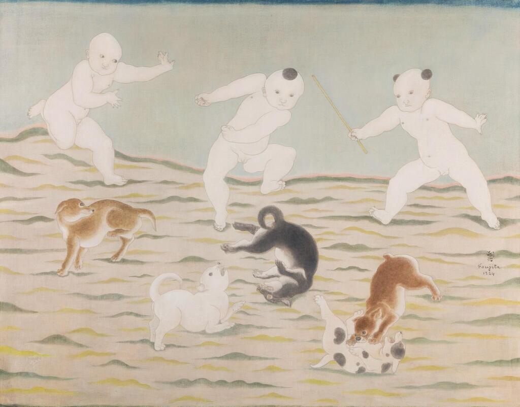 Tsuguharu Foujita, Enfants jouant 頑童戲犬