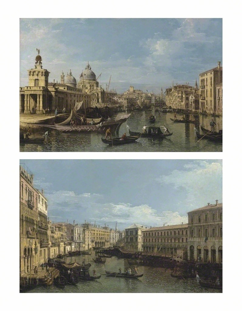 Venice: The Entrance to the Grand Canal; and The Grand Canal from the Ca' da Mosto to the Fabbriche Nuove, with the Rialto Bridge