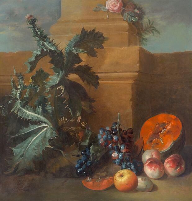 ”Still Life with Fruits and a Thistle” (Stillleben mit Früchten und Distel)