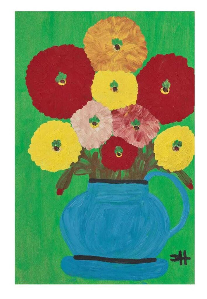 Zinnias in a Pot