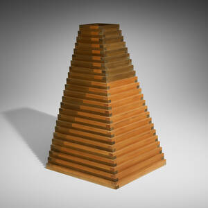 Red and Black Pyramid 277 (sculpture and drawing)
