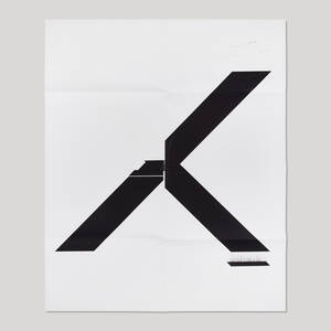 X Poster (Untitled, 2007, Epson UltraChrome inkjet on linen, 84 x 69 inches, WG1211)