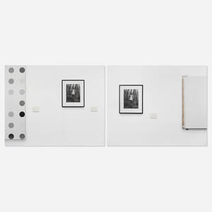 Painting, Photograph and Photograph, Painting (diptych)