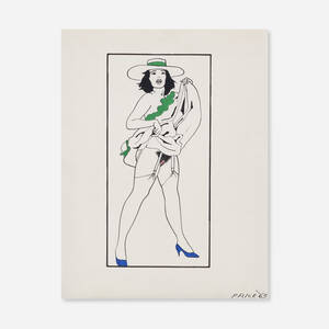 Woman Raising Skirt