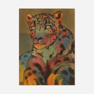 Night of the Snow Leopard, original art for New York Zoological Society.