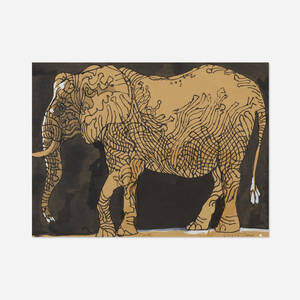 Elephant, original art for Cats and Bats and Things with Wings