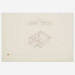 Elevation and Plan for the Chahroudi Cottage, Mahopac, New York