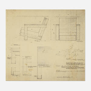 technical design for an armchair
