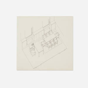 Isometric projection for the interior of M.J.I de Jonge van Ellemeet's Study