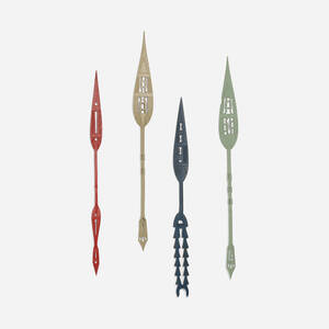 collection of four spears from the Drawing Room at Cow Hollow