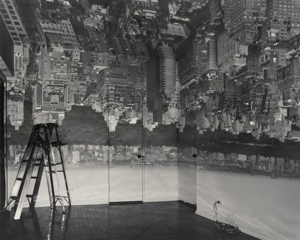 Camera Obscura Image of Manhattan View Looking West in Empty Room
