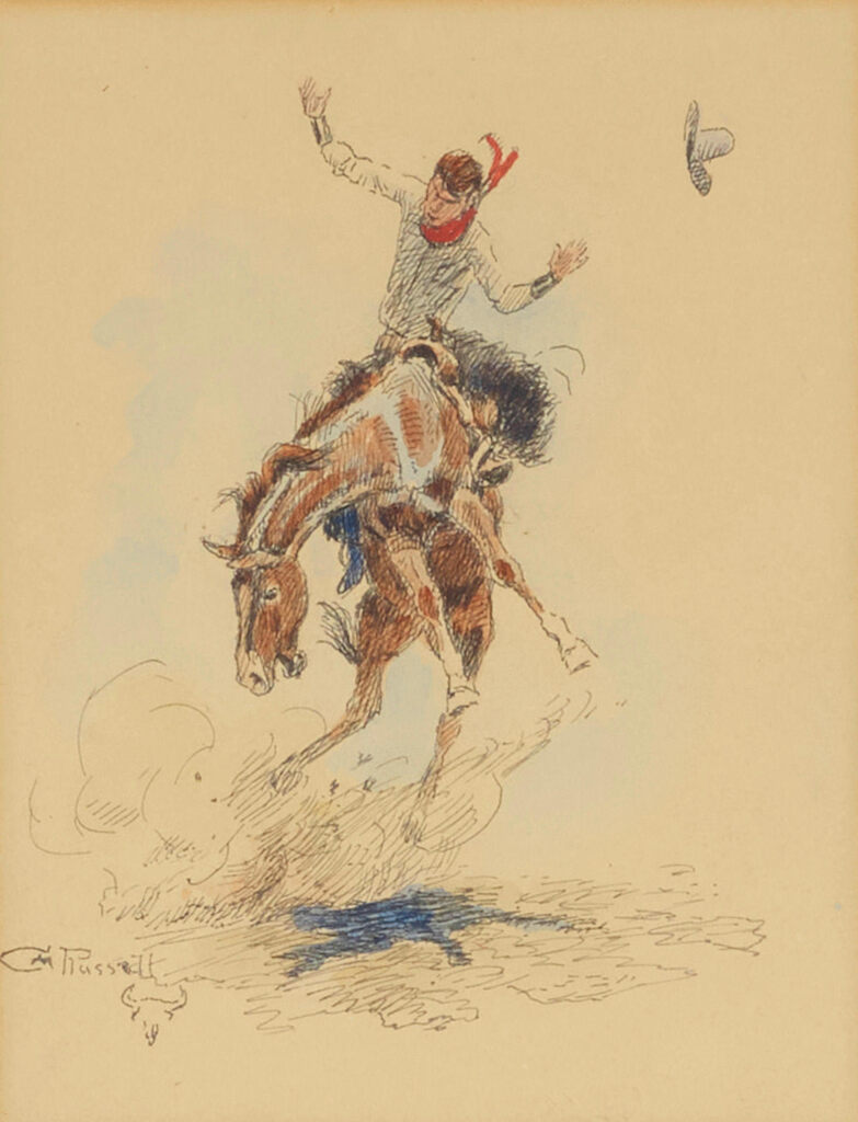 Bucking Bronco and Rider sheet