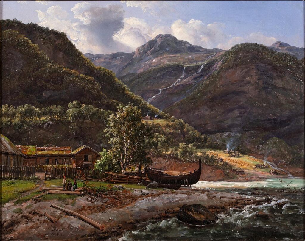 View of Skjolden in Luster, Norway