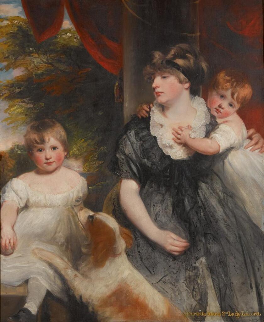 Henrietta Maria Vernon Atherton, 2nd Lady Lilford (d. 1820), of Atherton Hall, Leigh, with her two children