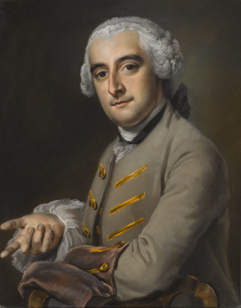 Portrait of a gentleman, identified by a label on the Reverse as “Mr Gouch”, possibly William Villa Real (1729-1759)