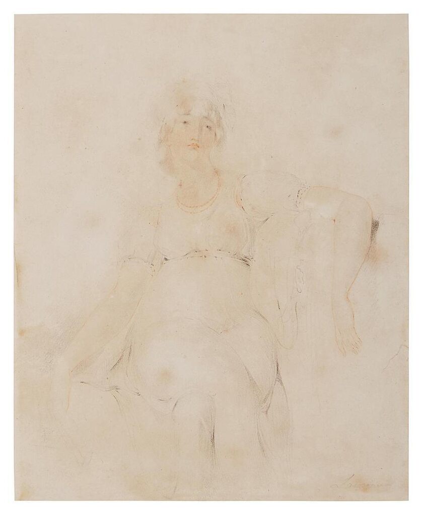 Portrait of a lady, traditionally identified as Emma, Lady Hamilton (1765-1815)