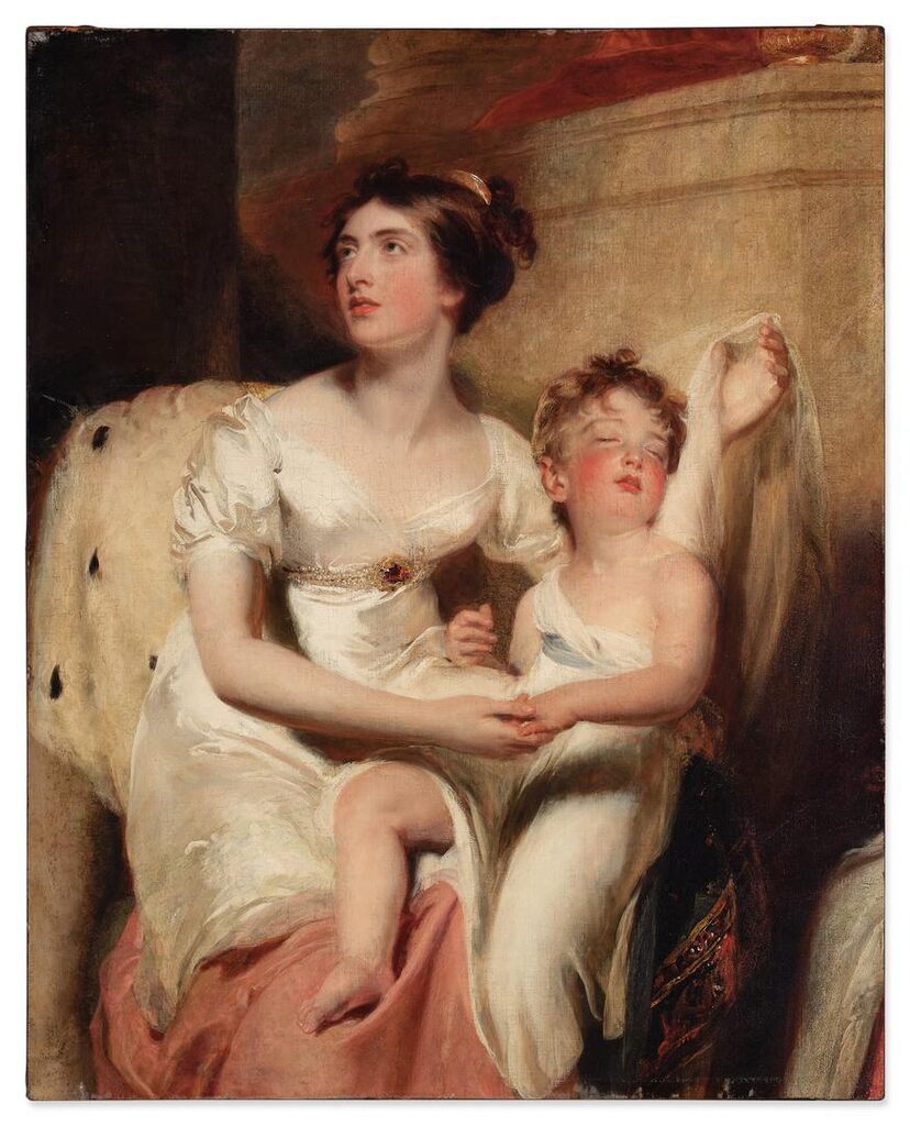 Portrait of Anne, Countess of Charlemont and her son James