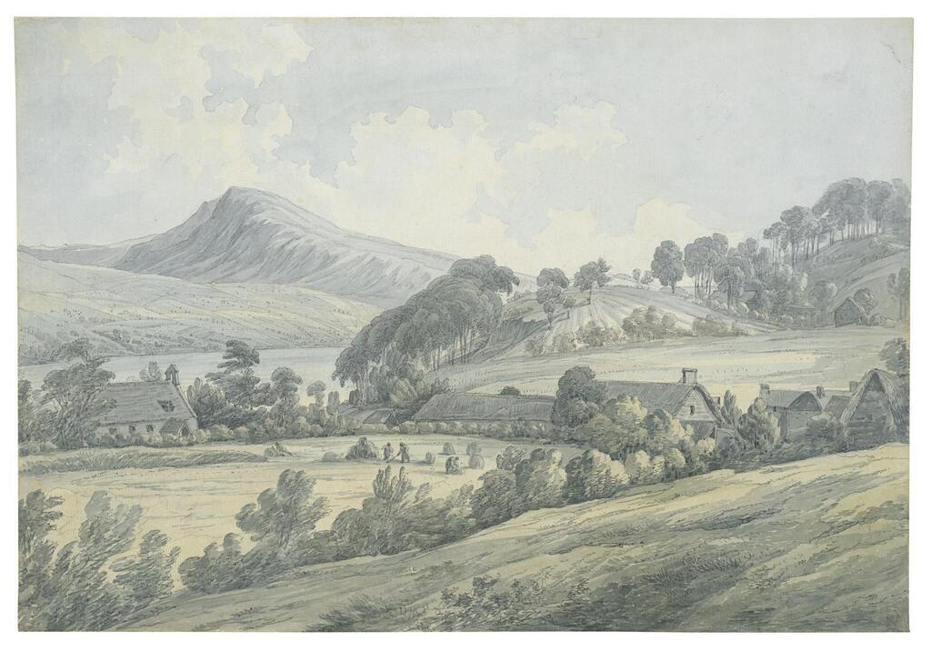 View of Lake Bala and Aran Mountains, North Wales