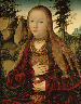 St. Barbara in a wooded landscape