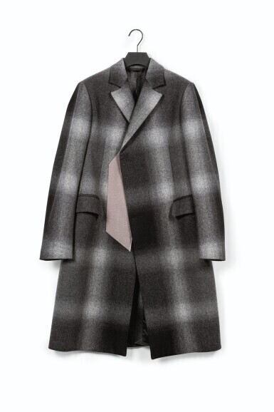 Manteau en laine gris et beige, circa 2000