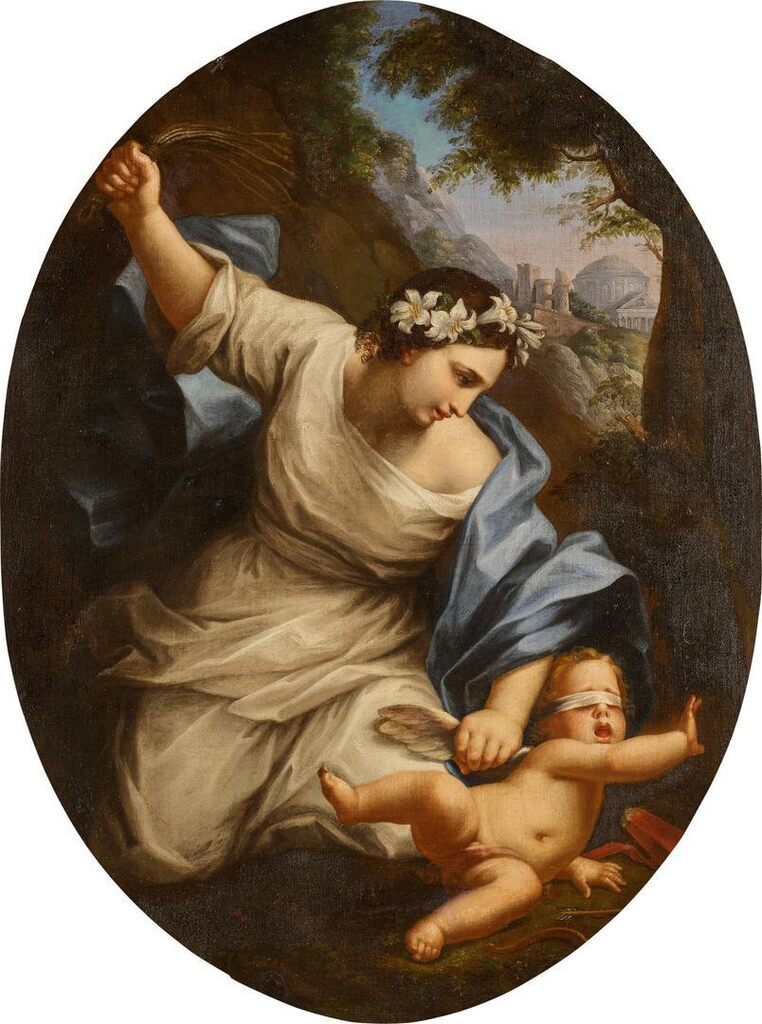 Chastity Punishing Cupid, After Francesco Mancini