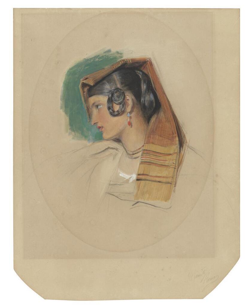 Portrait study of an Italian peasant girl
