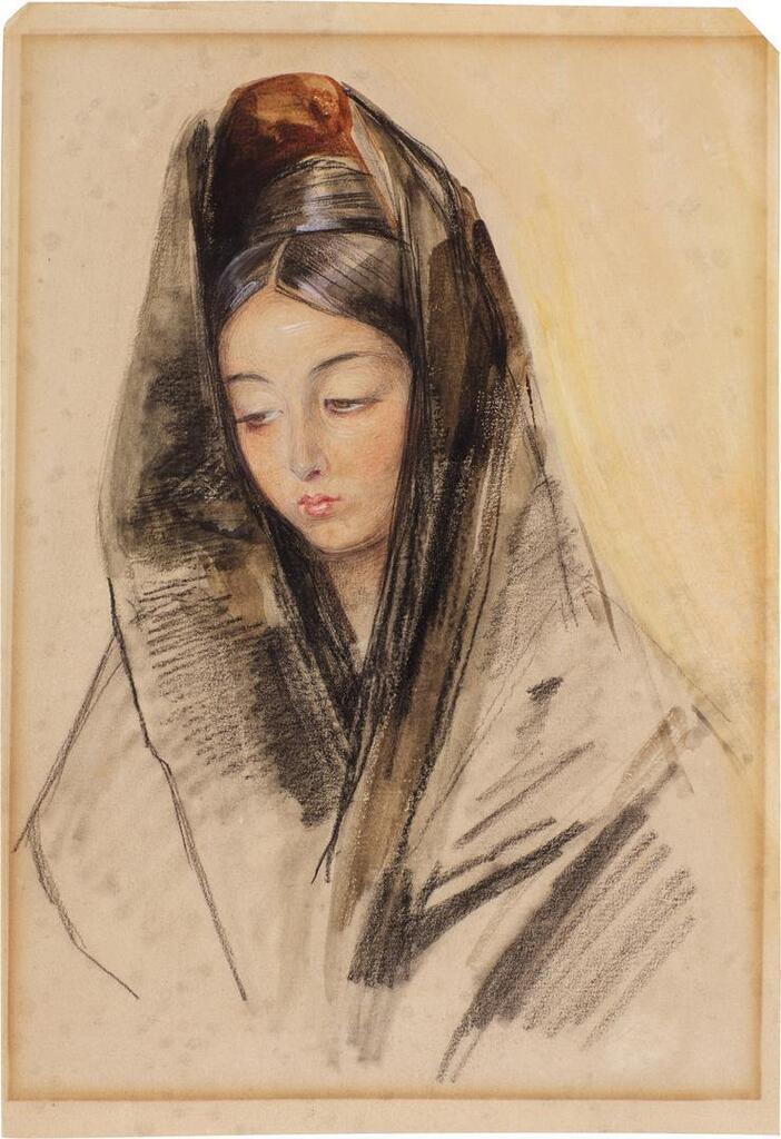 A Spanish lady wearing a mantilla