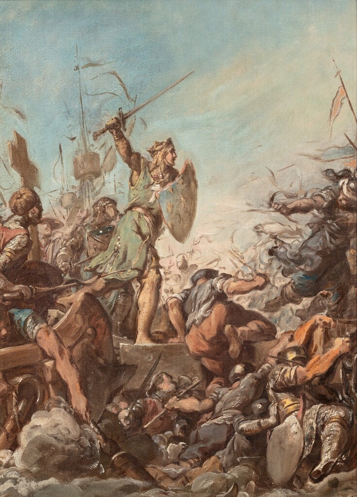 The Landing of King St. Louis in Egypt, a Sketch for the Chapelle St-Louis in the Ecole Militaire