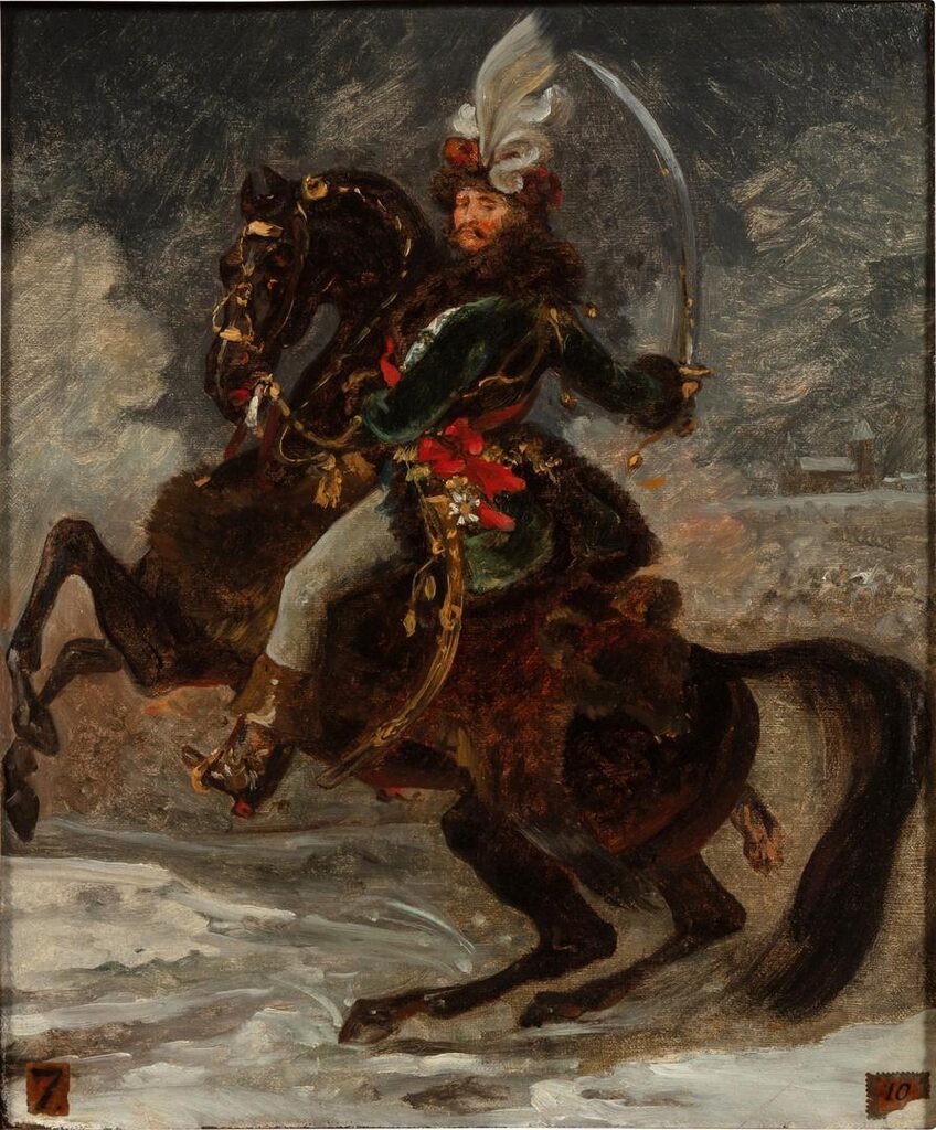 Portrait de Joachim Murat à cheval, esquisse pour Napoléon sur le champ de bataille d’Eylau