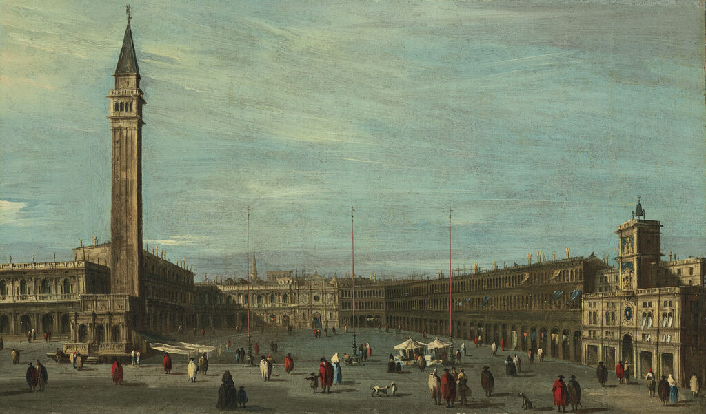 The Piazza San Marco, Venice, looking west; and The Piazza San Marco, Venice, looking east