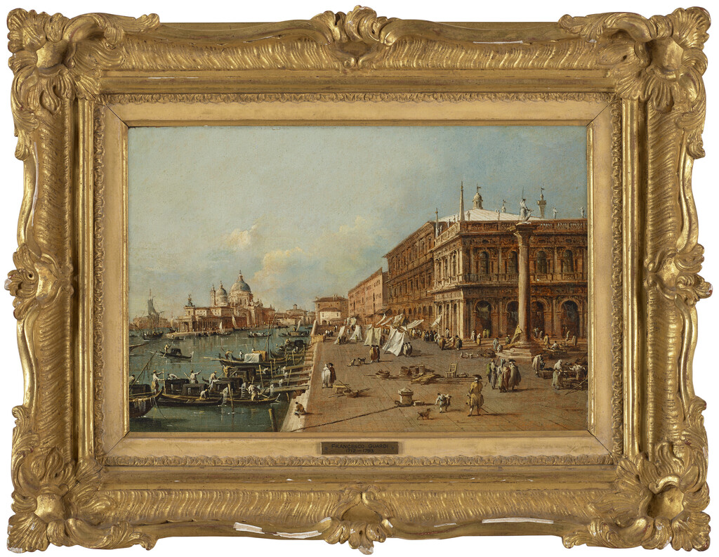 Venice: The Molo with the Libreria, the Punta della Dogana and Santa Maria della Salute