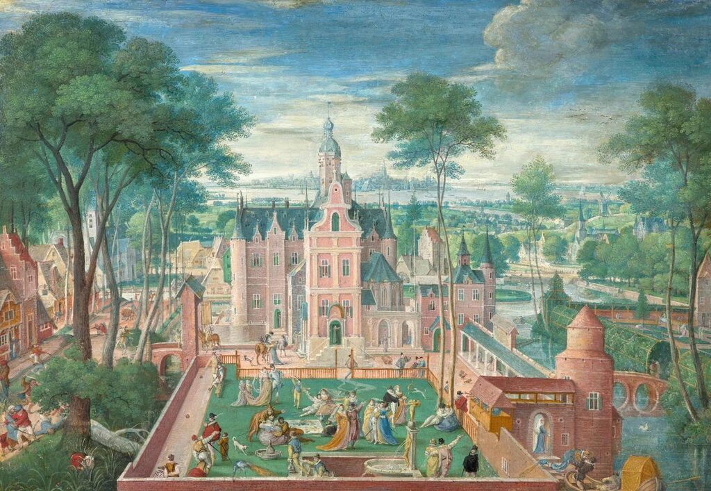 Elegant Company in a Garden