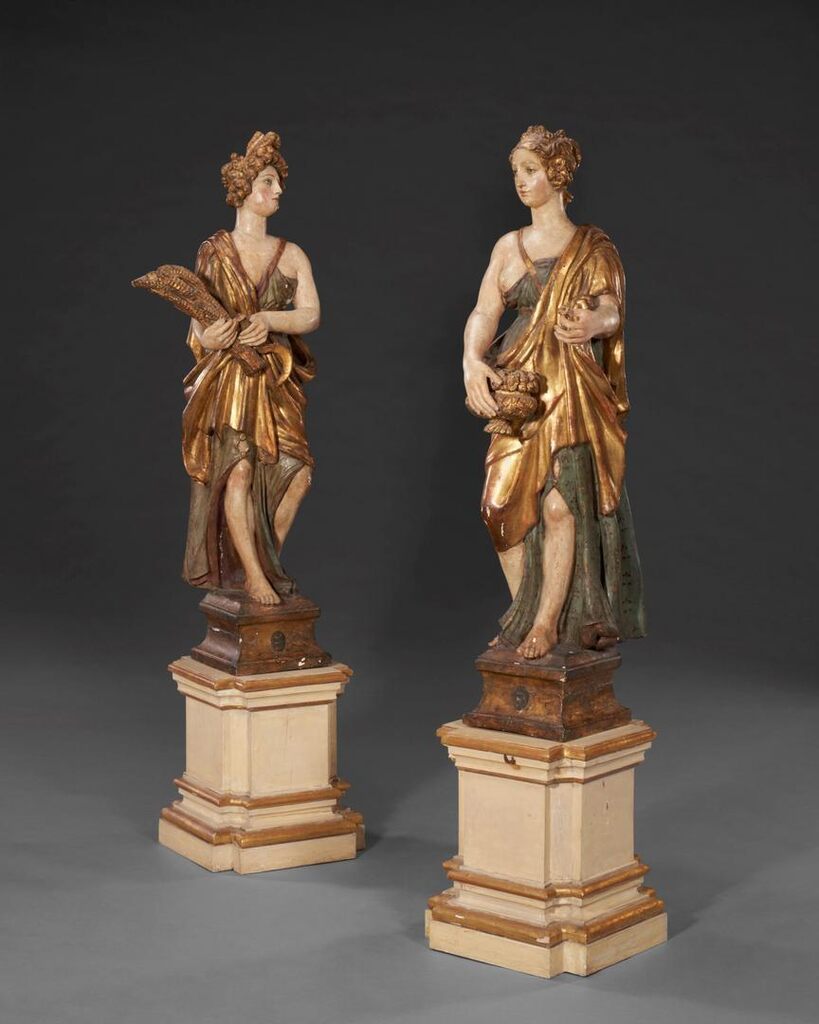 Figures emblematic of Spring and Summer