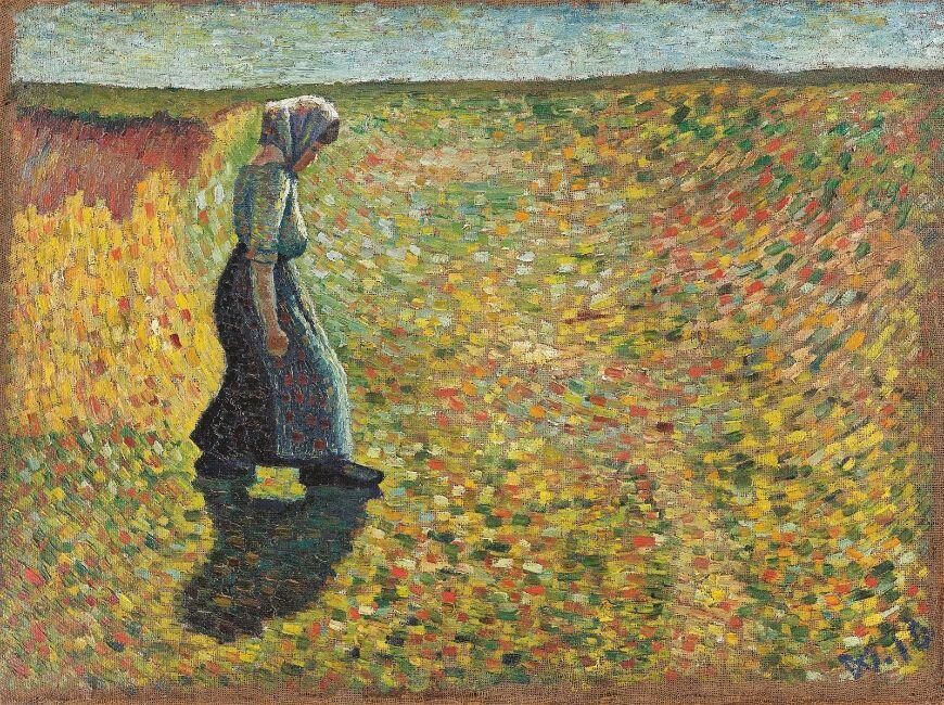 Walking Woman in Landscape