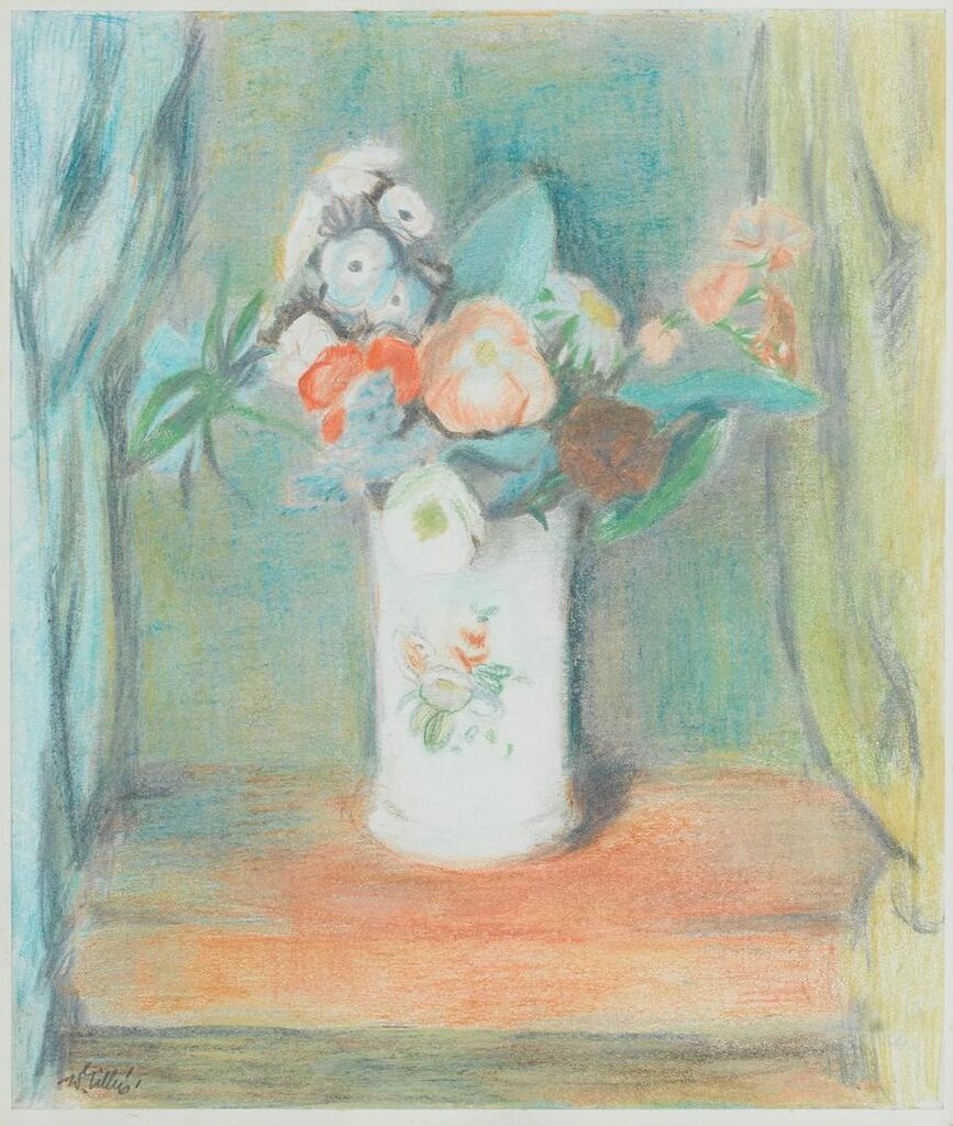 Flowers in a white vase