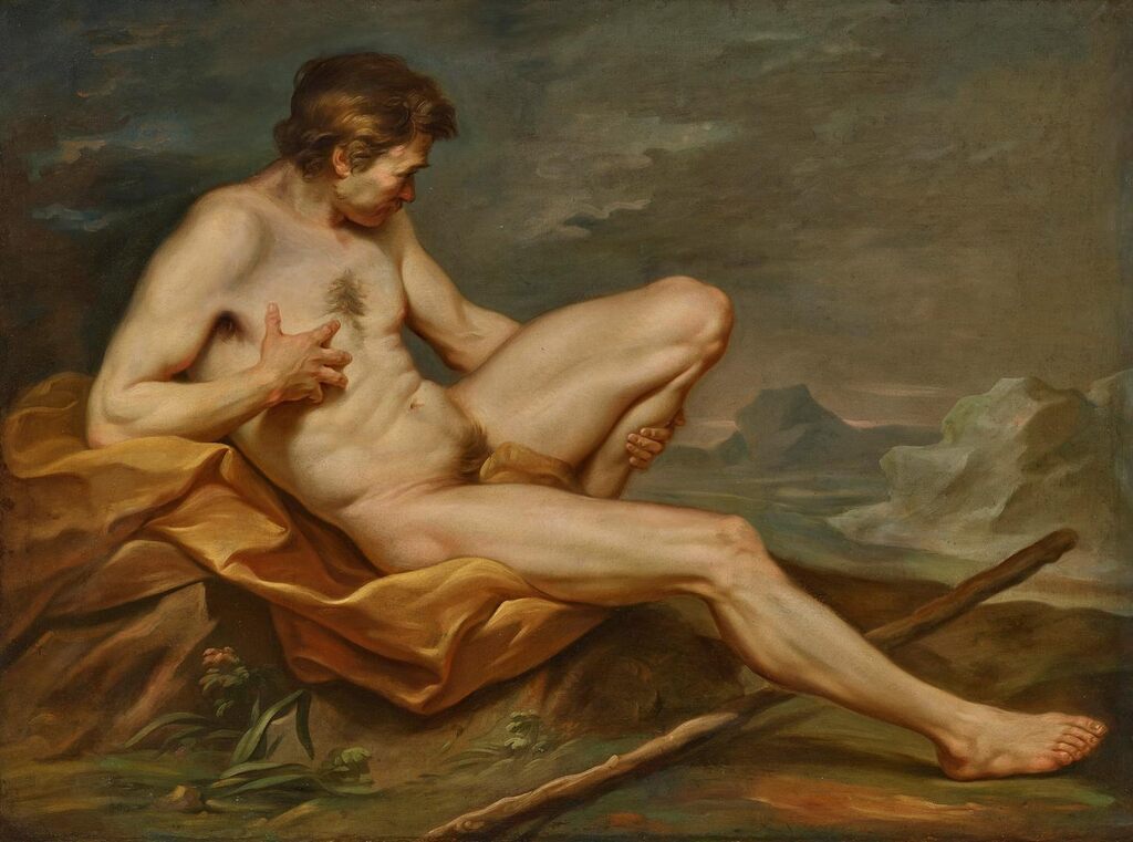 Study of a nude man reclining