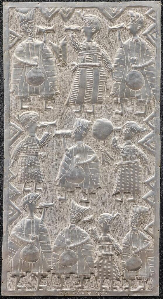 Repousse aluminium panel