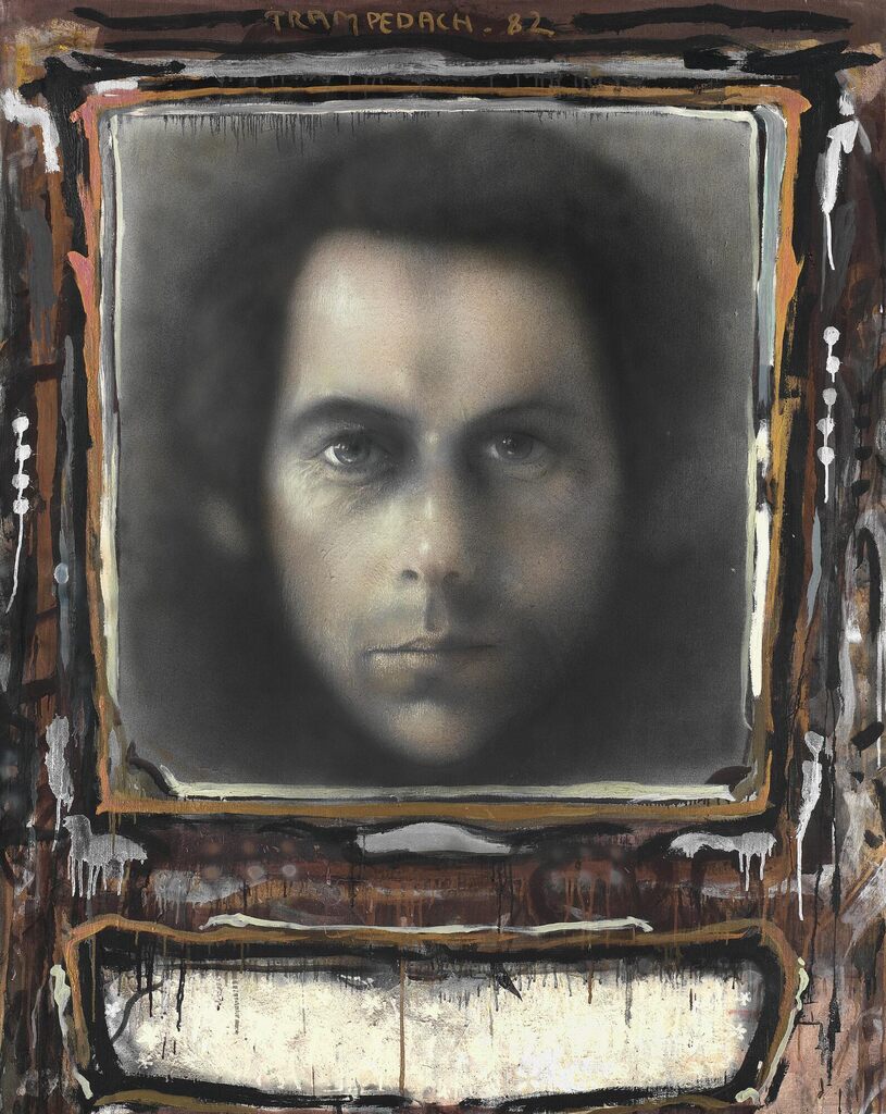 Kurt Trampedach: Portrait. Signed Trampedach 82. Oil on canvas. 162 x 130 cm. Unframed