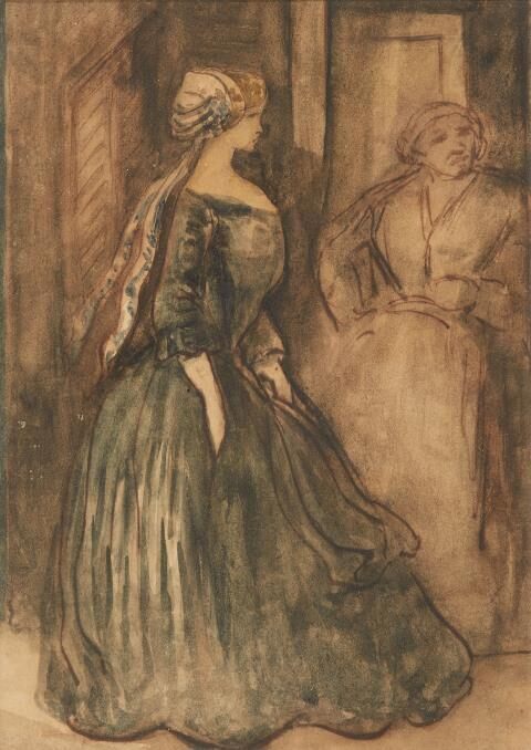 Interior with two women