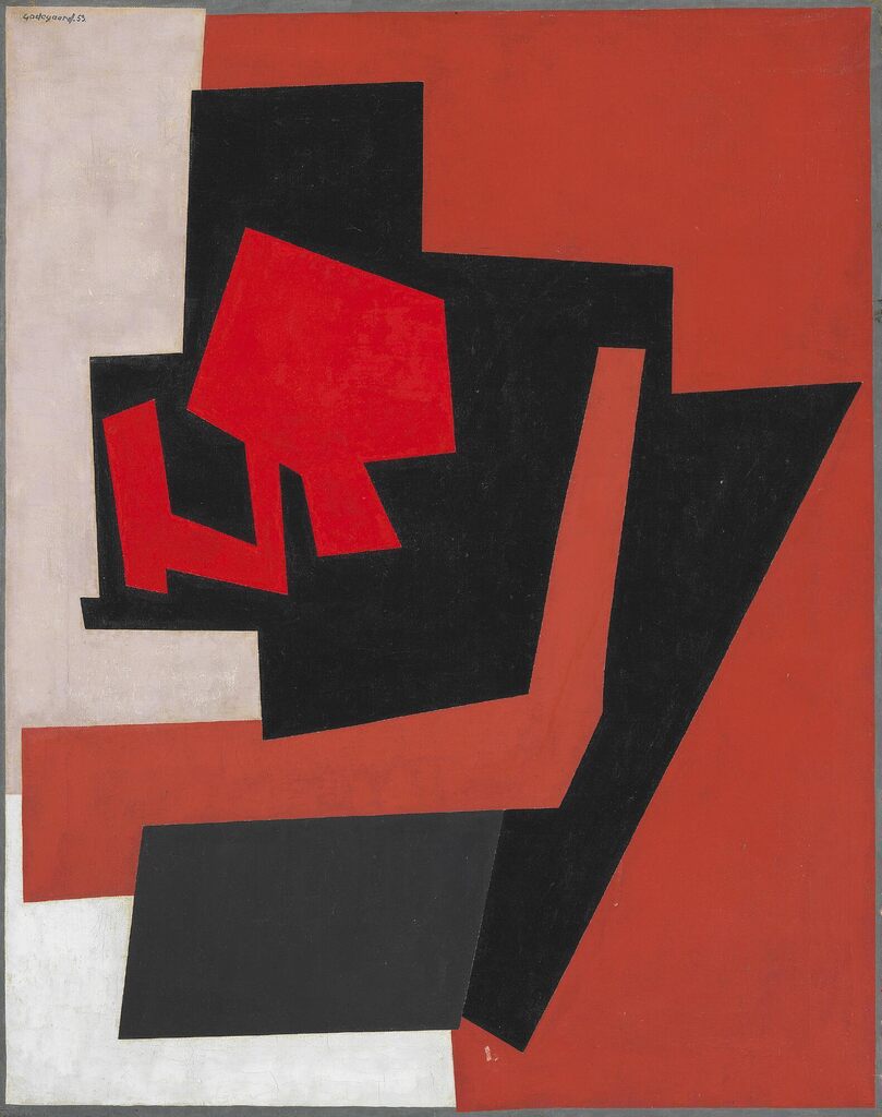 Paul Gadegaard: Untitled. Signed Gadegaard 53. Oil on canvas. 92 x 73 cm