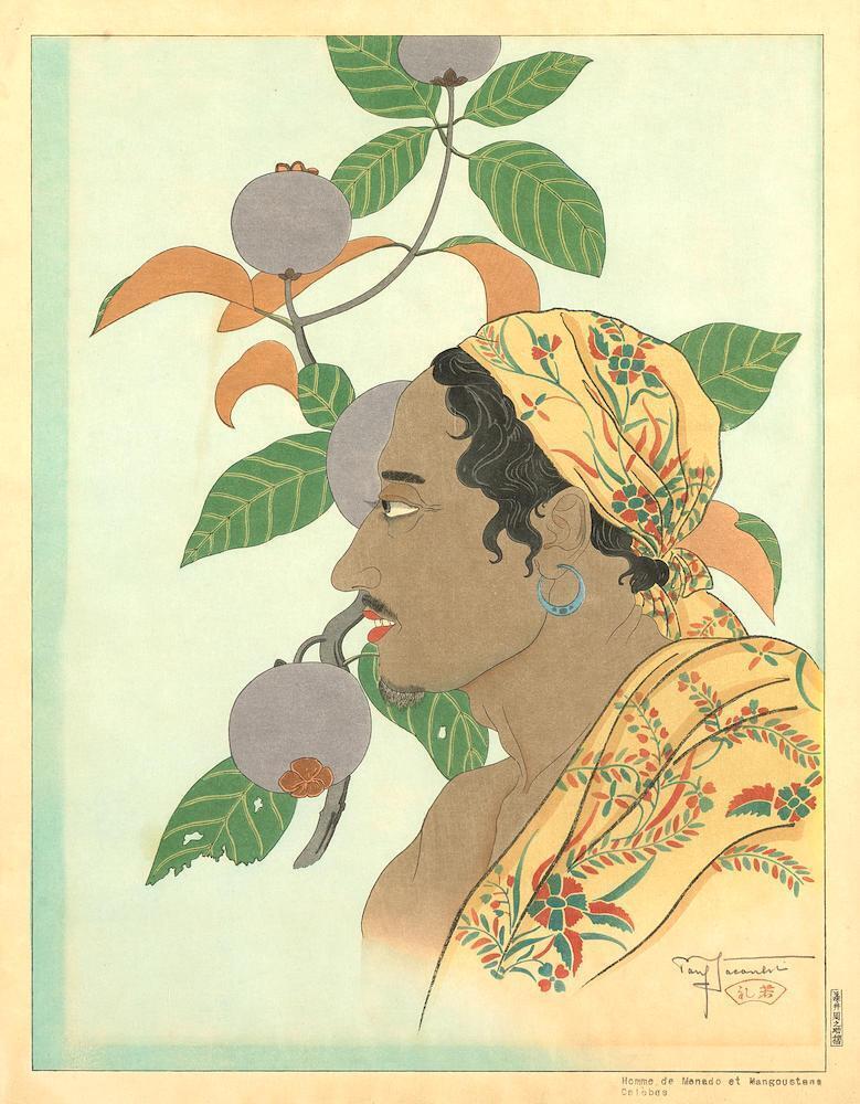 Homme de Manado et Mangoustans Celebes (Menado Man and Mangosteen. Celebes); La Corbeille de Nefles Chinois (The Basket of Medlar Fruit. Chinese); Les Deux Freres. Izu