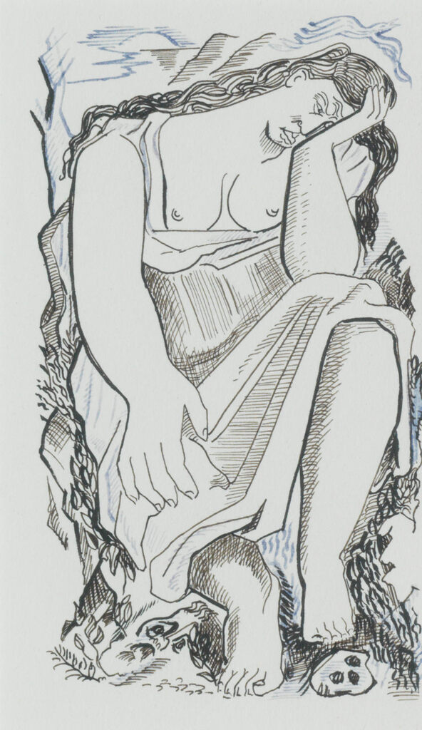 Mary Magdalene: an illustration for John Milton's 'L'Allegro il Penseroso' published by Allan Wingate
