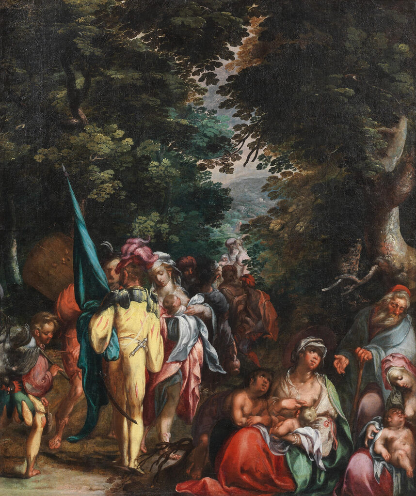 An Old Testament scene, possibly the Israelites in the Wilderness